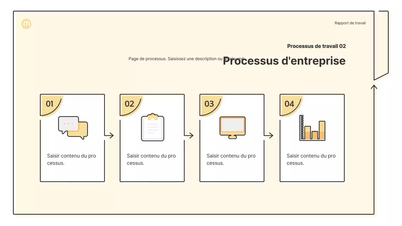Formes ponctuelles avec flèches en jaune clair Kit de présentation d'entreprise