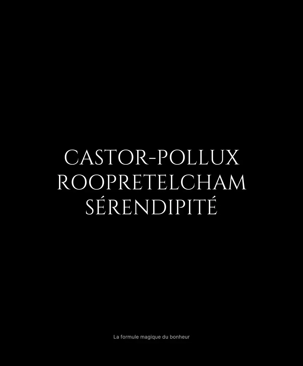 Texte simple avec des sorts de bonheur en noir et blanc