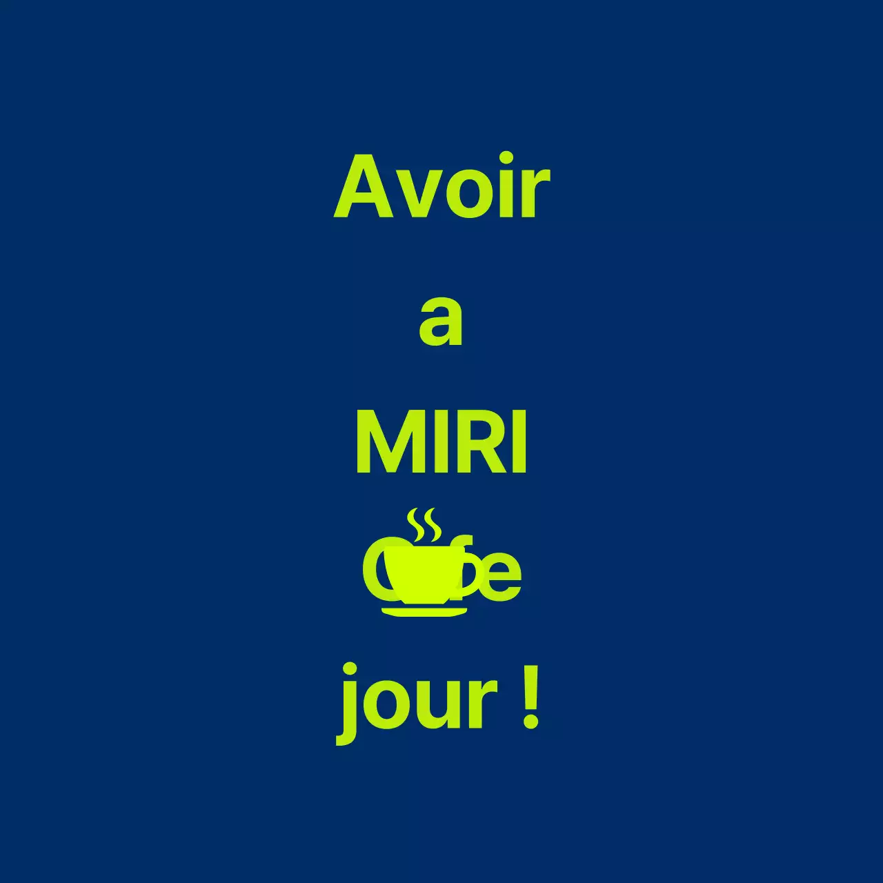 Café Ballette sur fond bleu marine