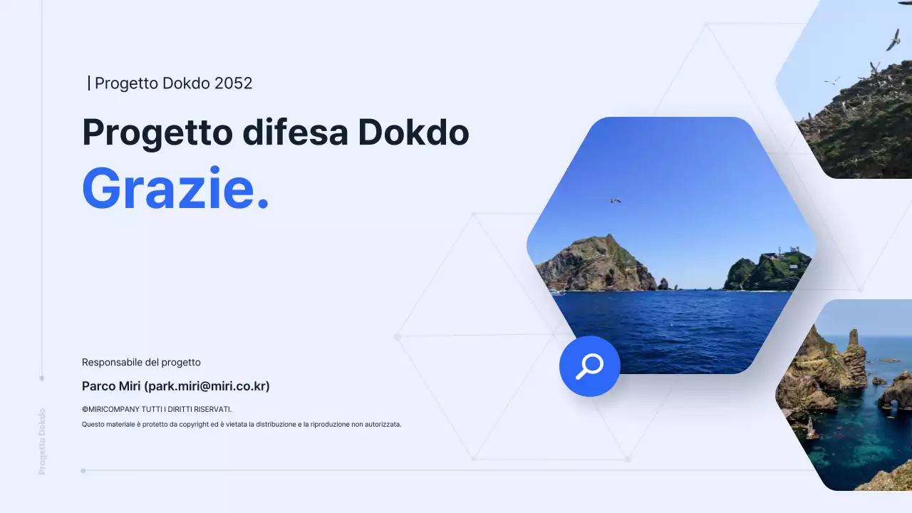 Presentazione del progetto di difesa blu e grigia di Dokdo