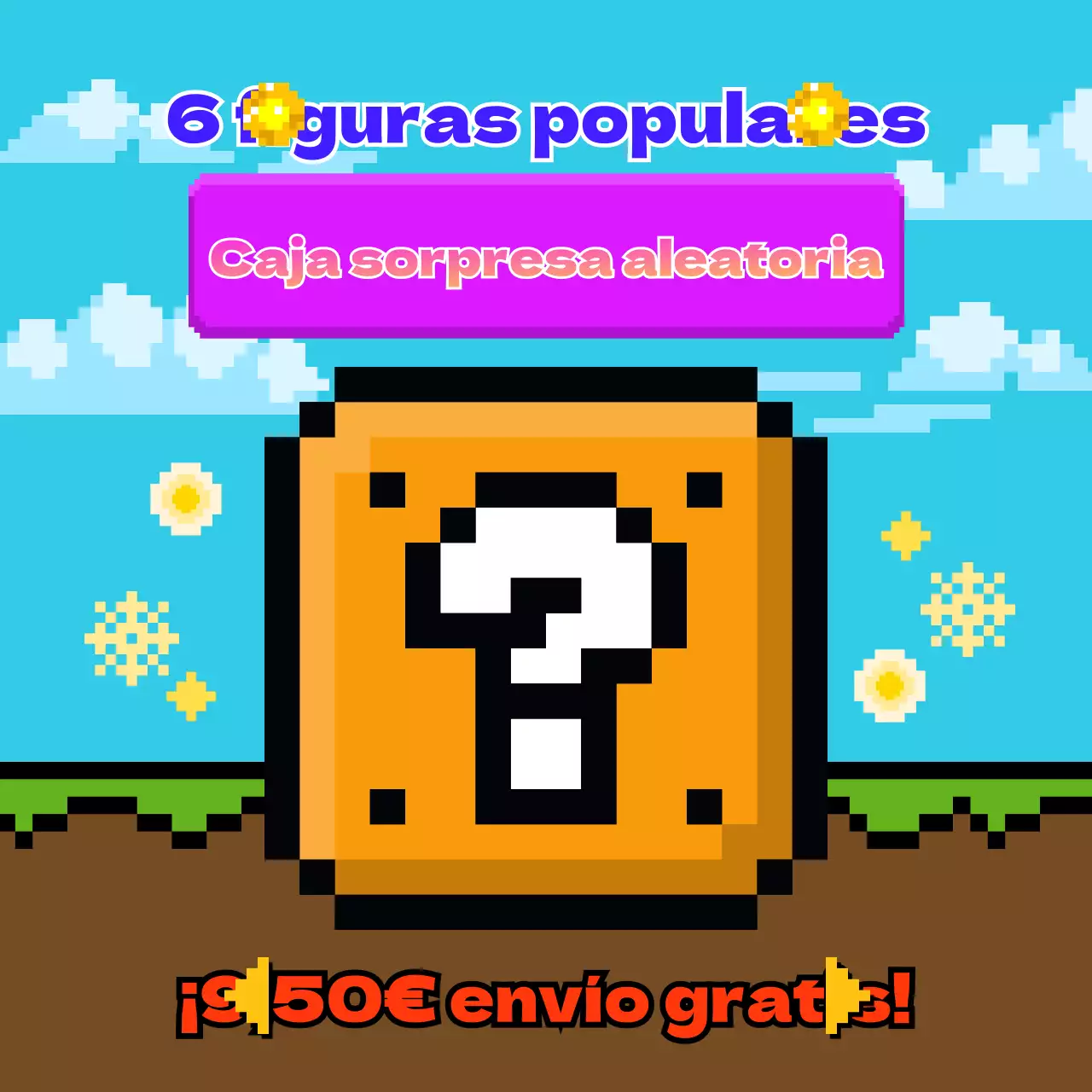 Promocione su evento de la Caja de la Suerte con un concepto de juego colorido y simpático