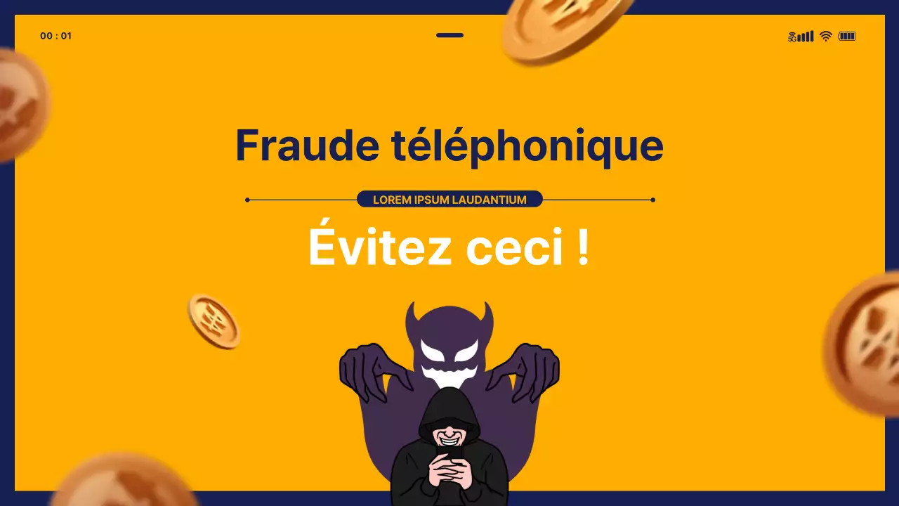 Thème pour l'éducation à la fraude financière avec modèle mobile