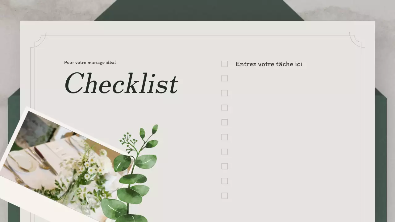 L'organisation d'un mariage avec un concept d'invitation écologique