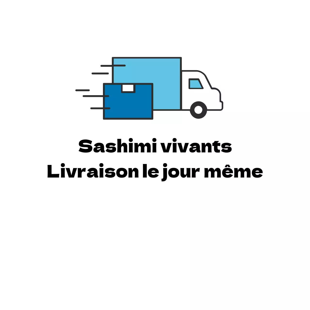 Livraison le jour même de sashimi de fruits de mer