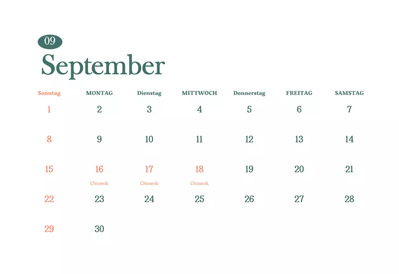 Cafe-Kalender mit Empfehlungen für das Getränk des Monats