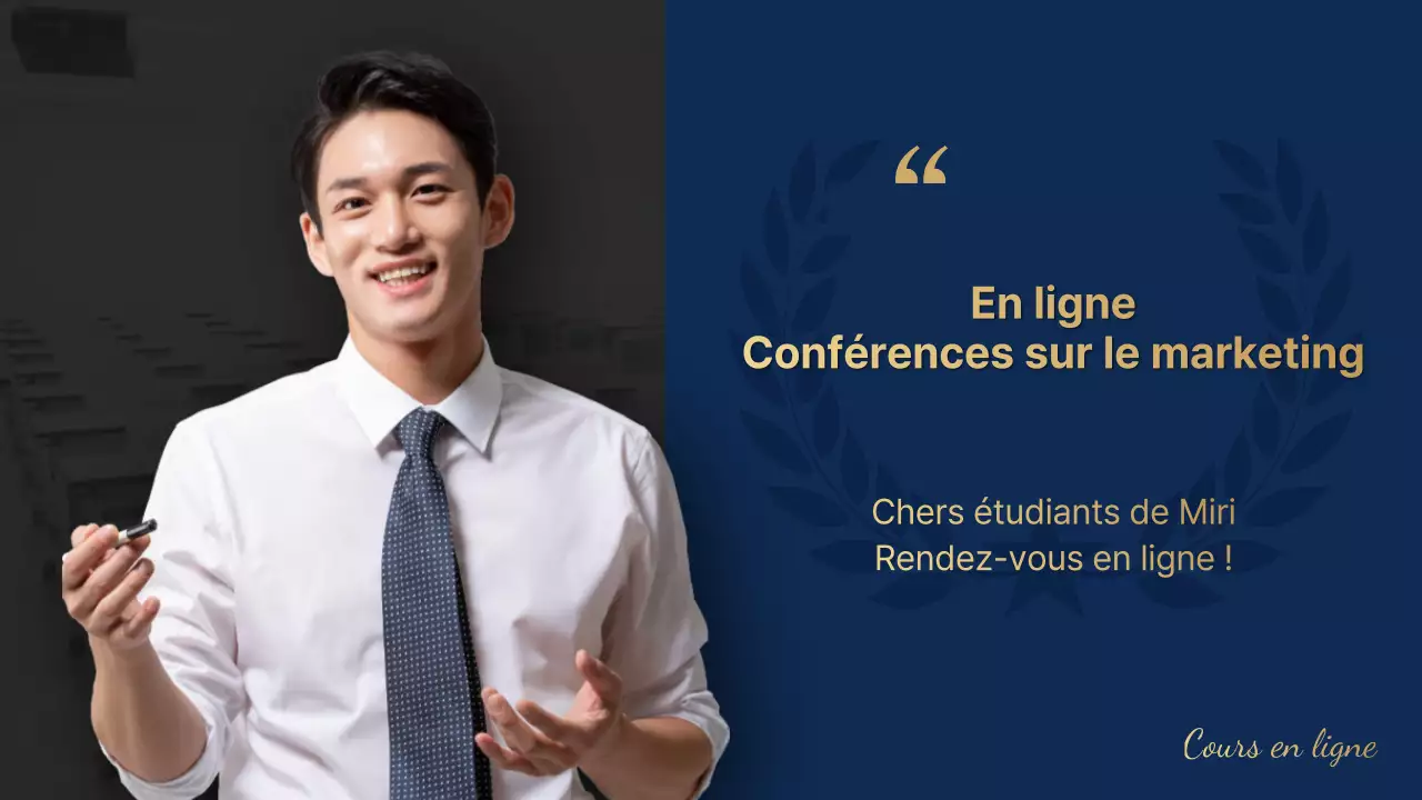 Formation au marketing en ligne simple et clair de Navy Blue