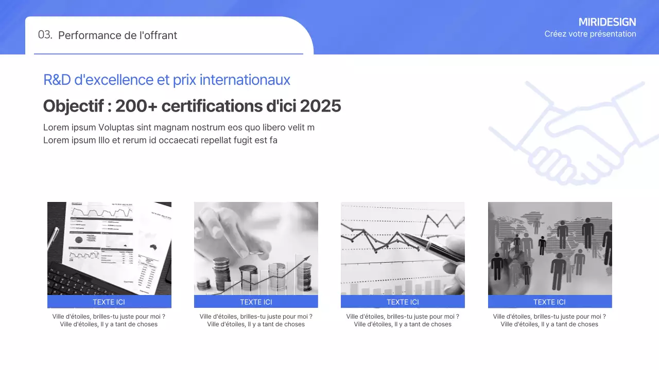 Proposition d'offre simple en dégradé bleu