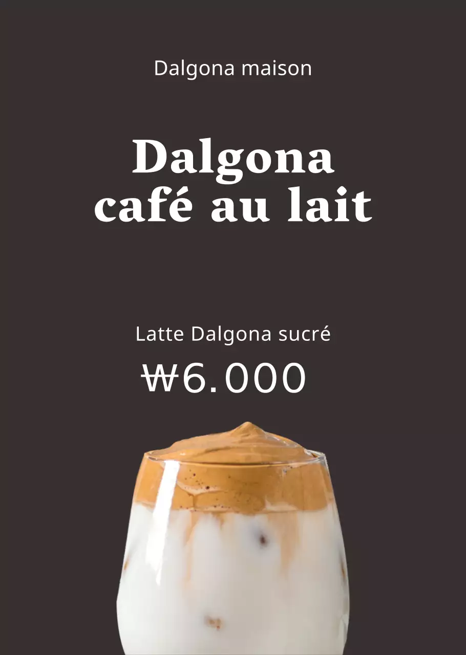 Café Dalgona de base