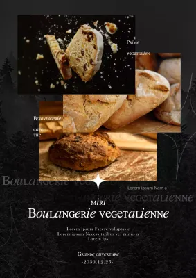 Annonce de l'ouverture d'une boulangerie végétalienne dans la Forêt-Noire (webposter vertical)