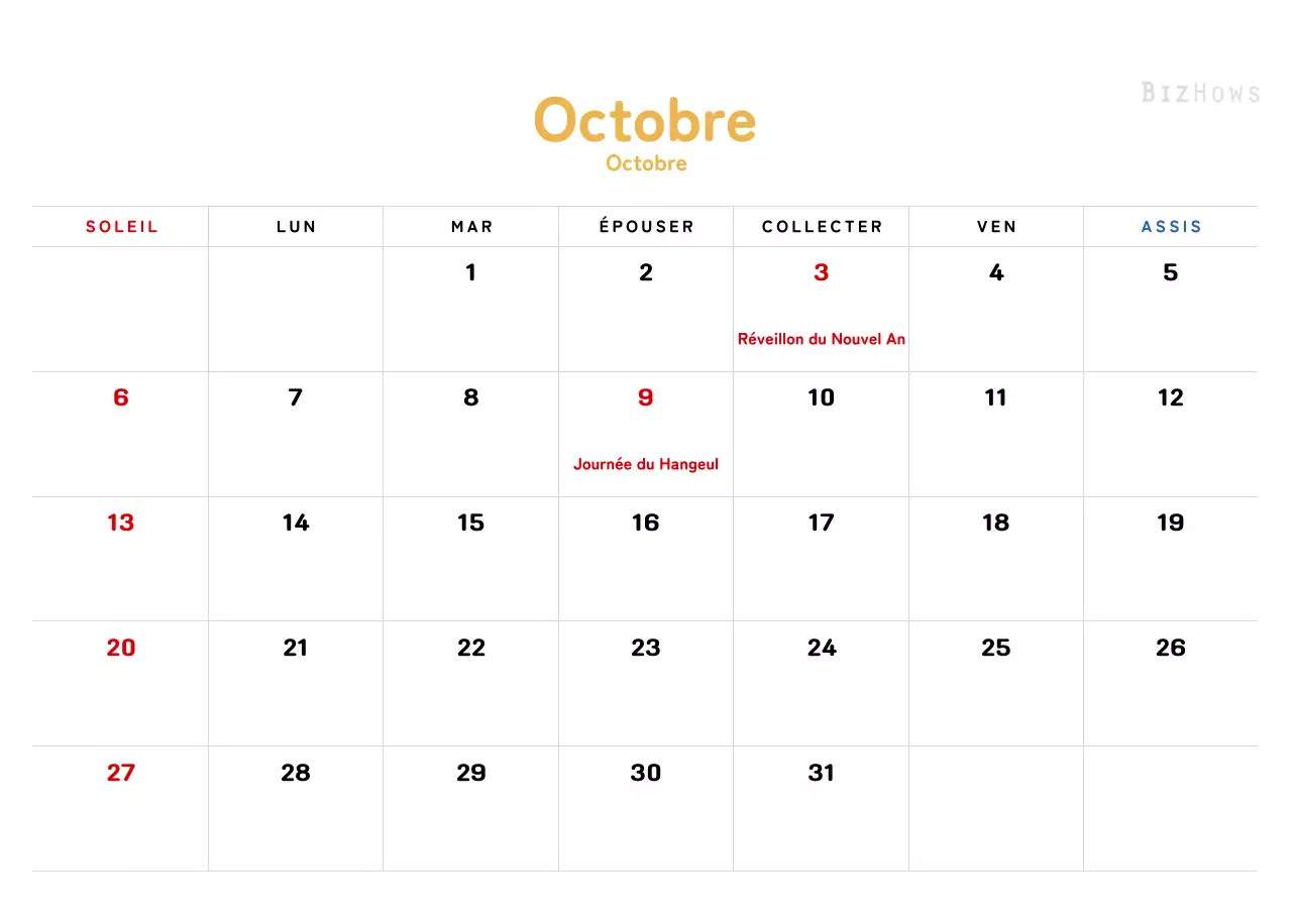 Un calendrier du Nouvel An chaleureux et illustré