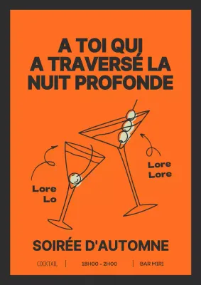 Faites la promotion de votre pub d'automne avec un personnage orange et noir