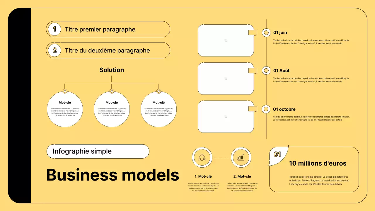 Illustration d'entreprise avec des lignes simples et la couleur jaune