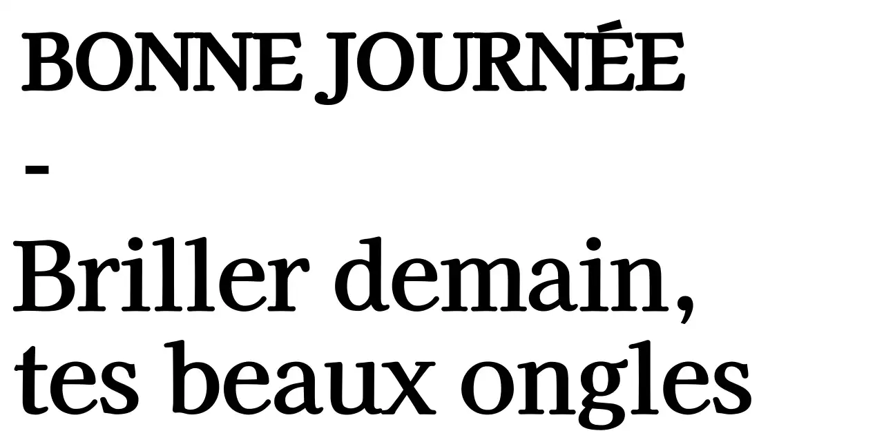 Mise en page simple en noir et blanc pour les promotions et les marchandises des salons de manucure.