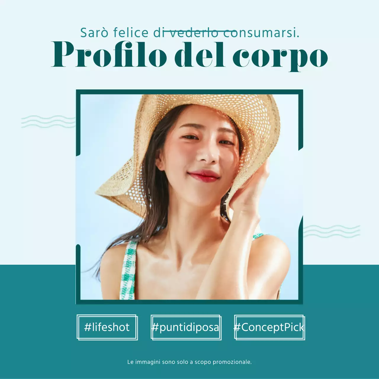 Guida alla posa del profilo del corpo blu e azzurro