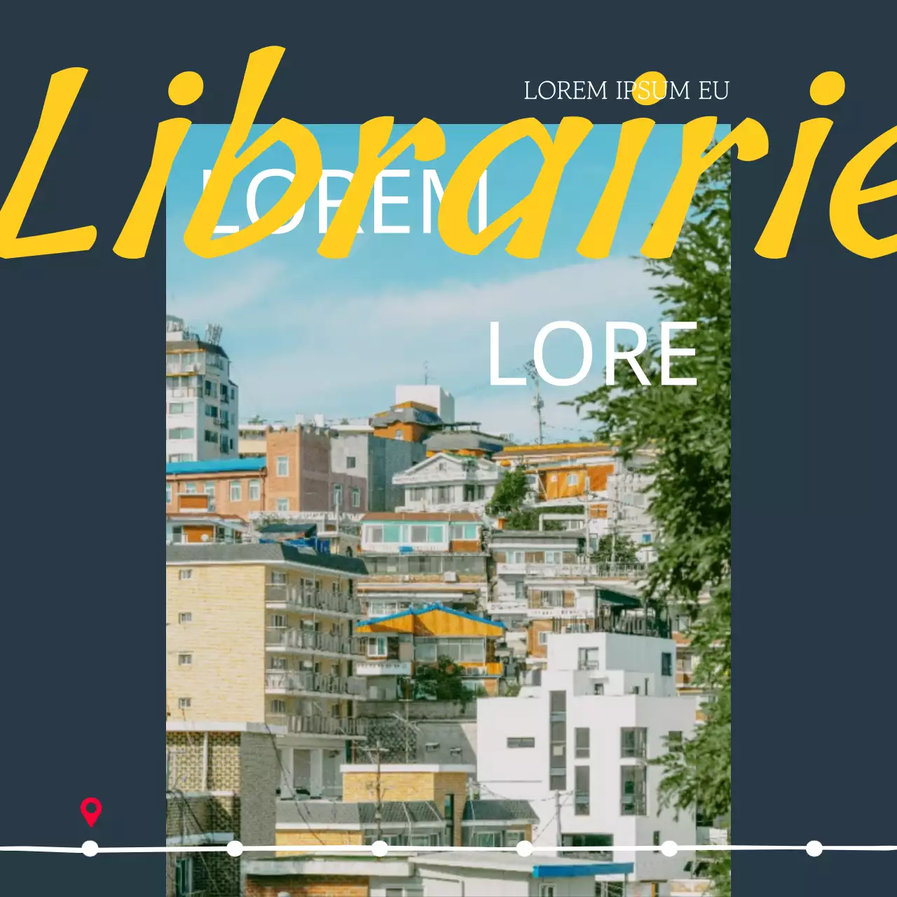 Guide de la librairie moderne en bleu marine