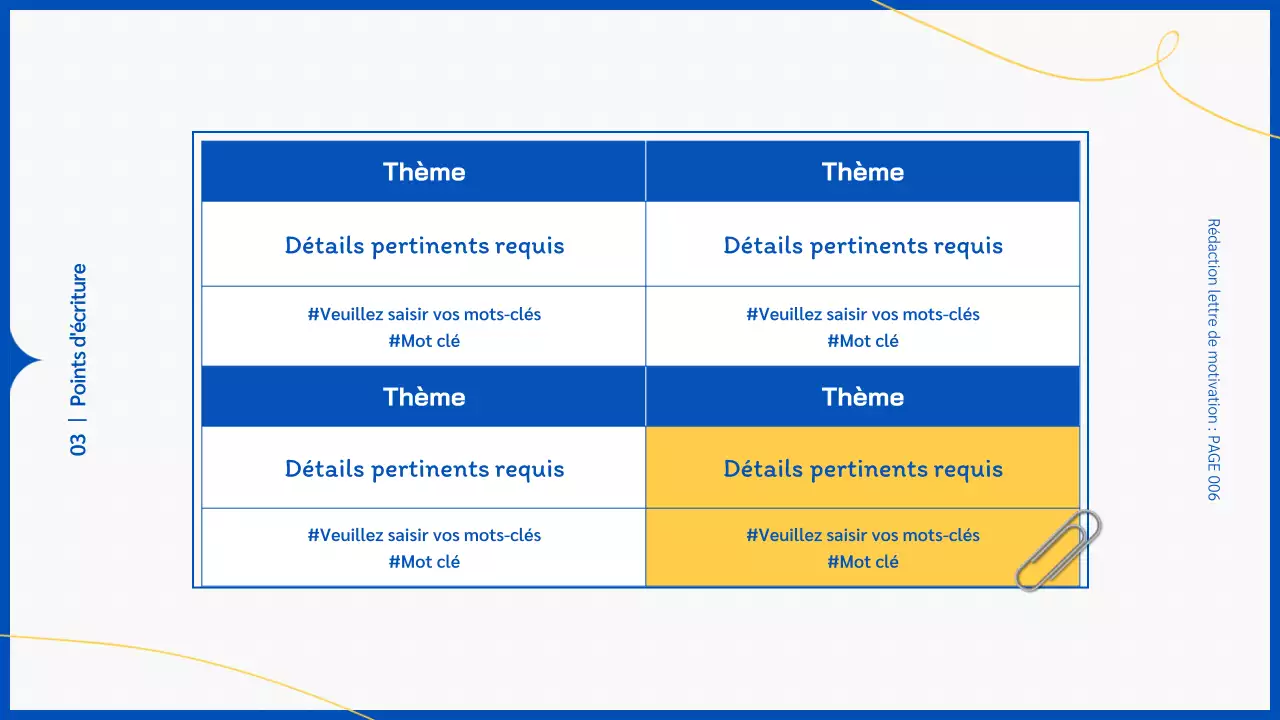 Bloc-notes à fond bleu Apprendre à rédiger une lettre de motivation