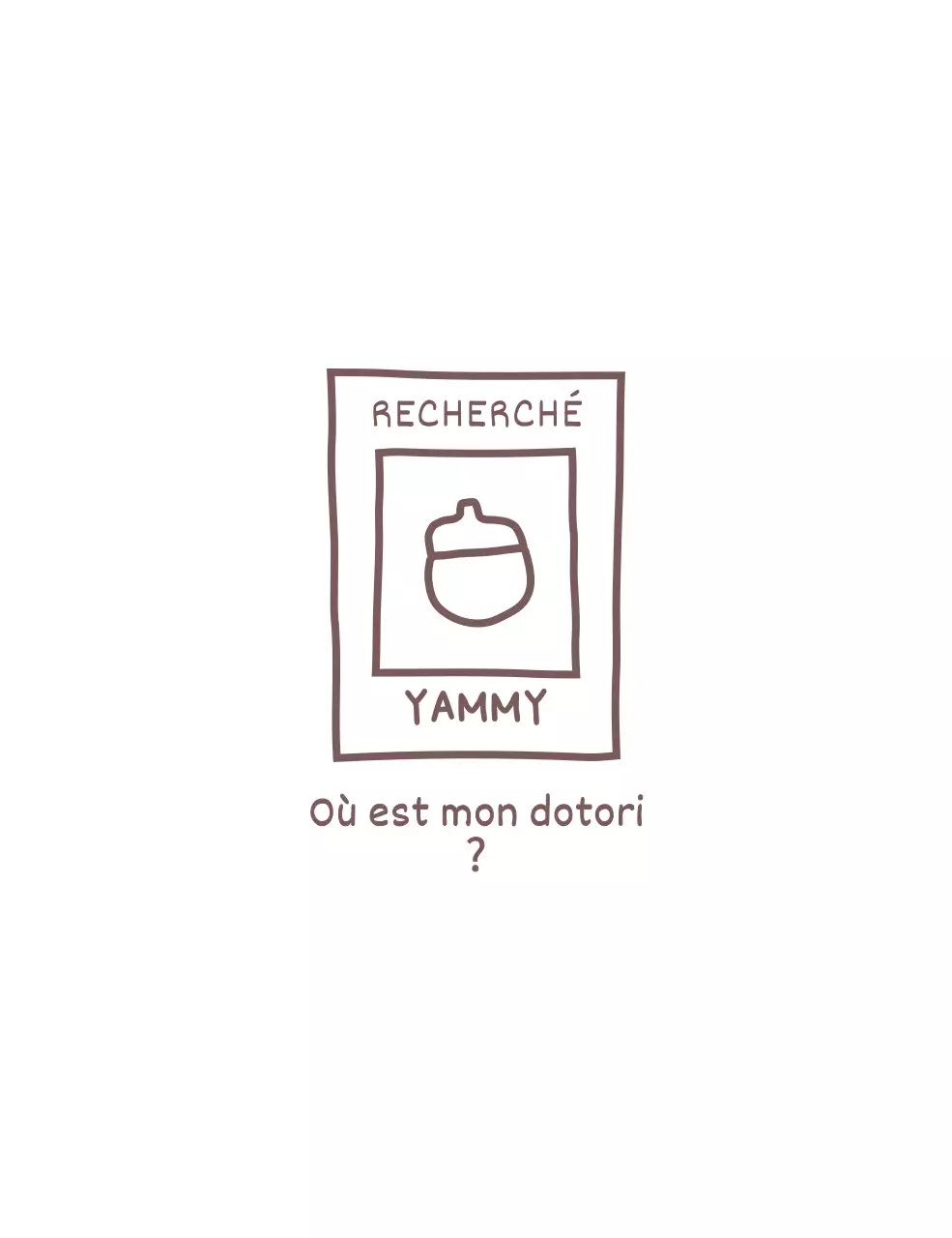 Illustration de ligne d'un écureuil avec une jolie marchandise