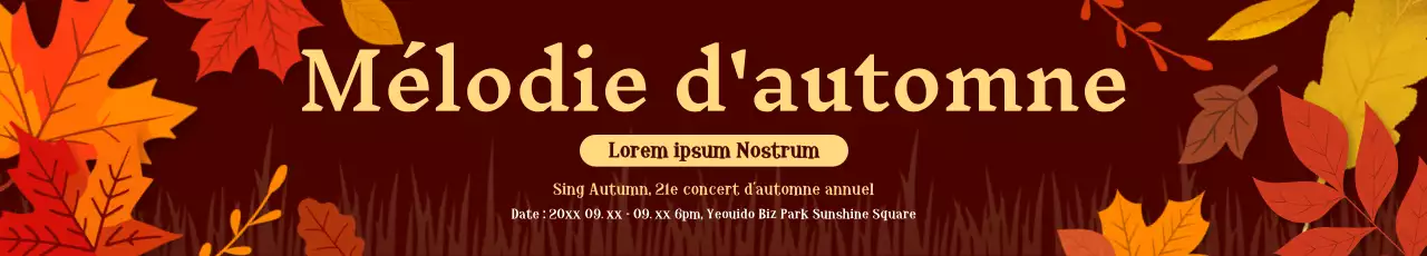 Concert avec des feuilles d'automne