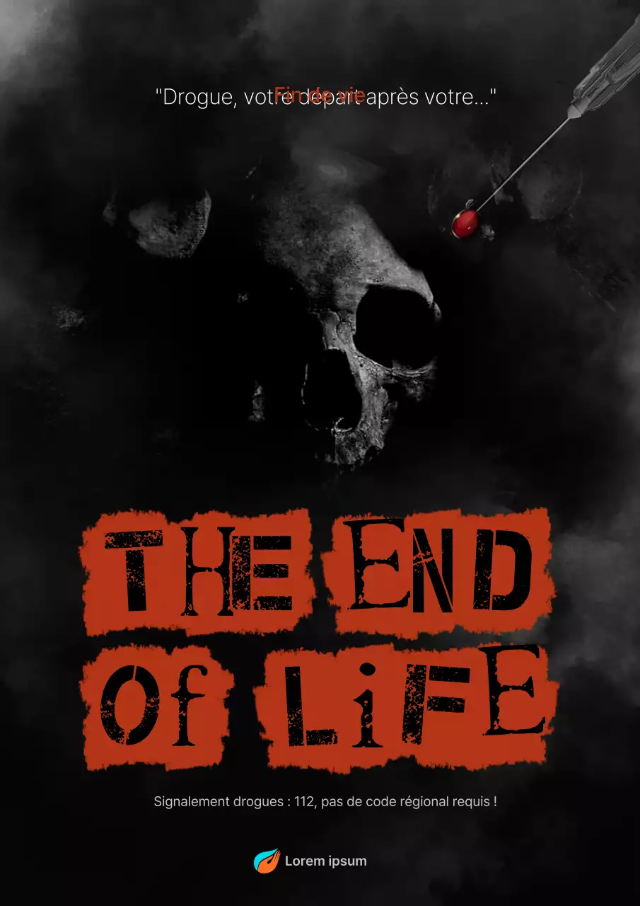 Un simple post de campagne anti-drogue en noir et rouge