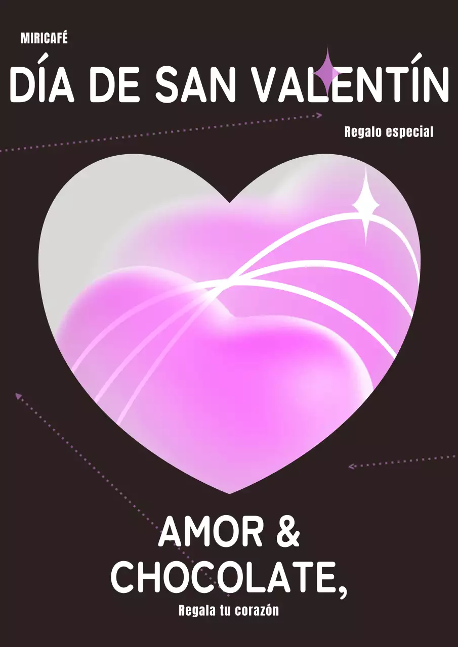 San Valentín en corazones marrones y rosas