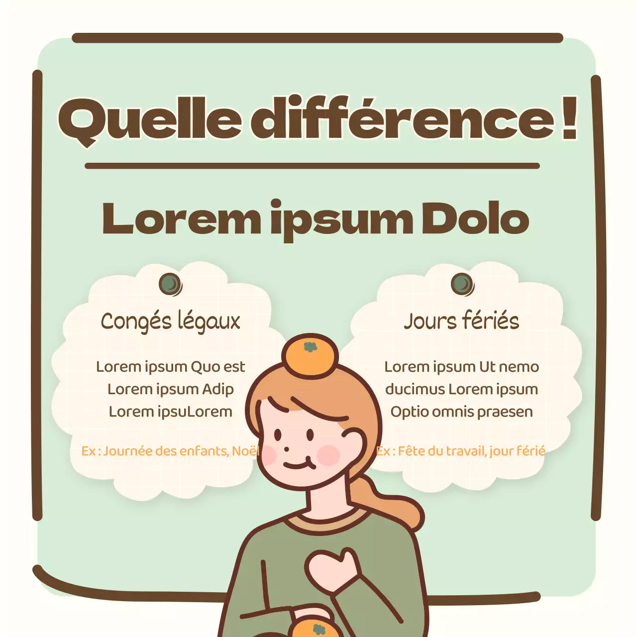 Des vacances de travailleurs agréables et chaleureuses dans des couleurs pastel