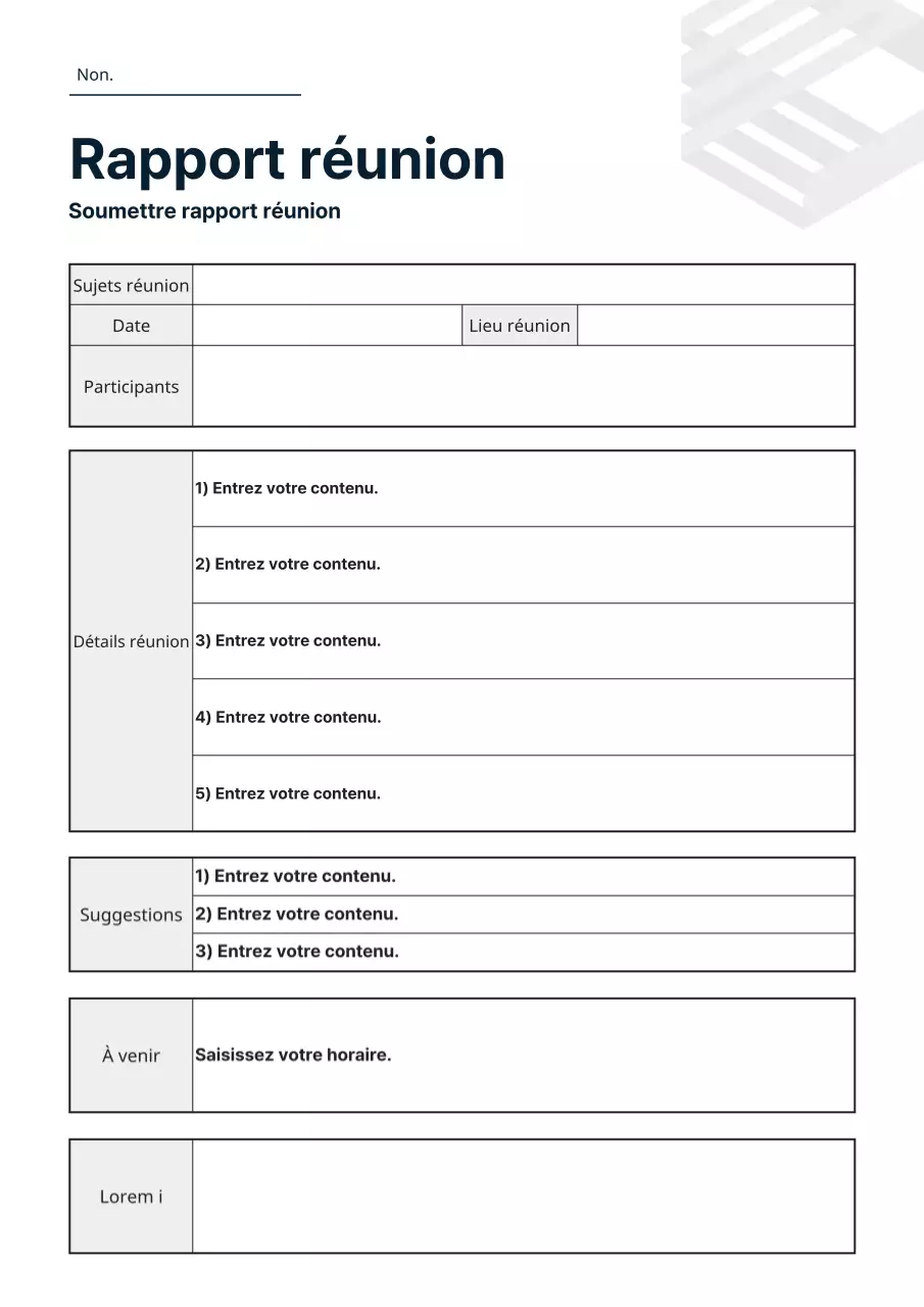 Documentation noire et propre des procès-verbaux de réunions