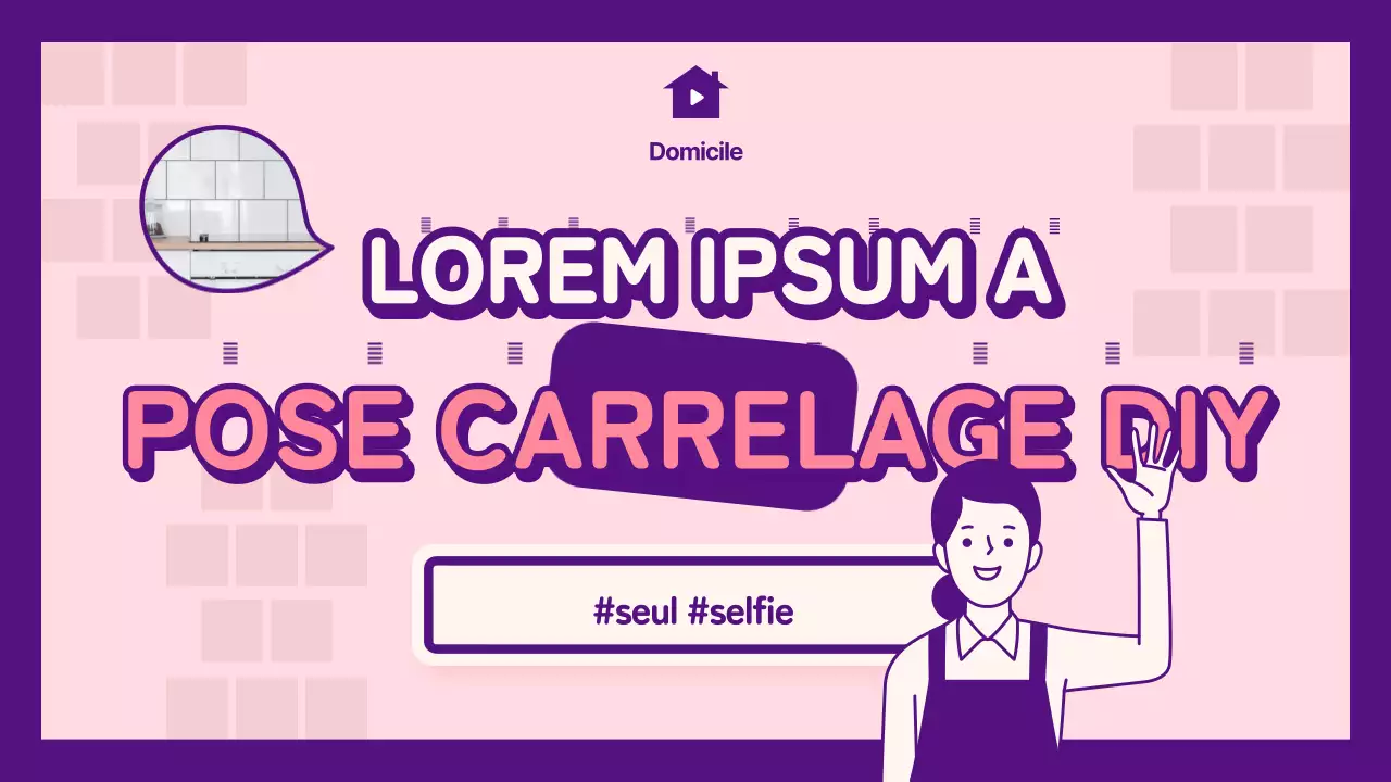 Des carreaux de cuisine soignés dans des tons violets et roses pour un intérieur de cuisine auto-construit