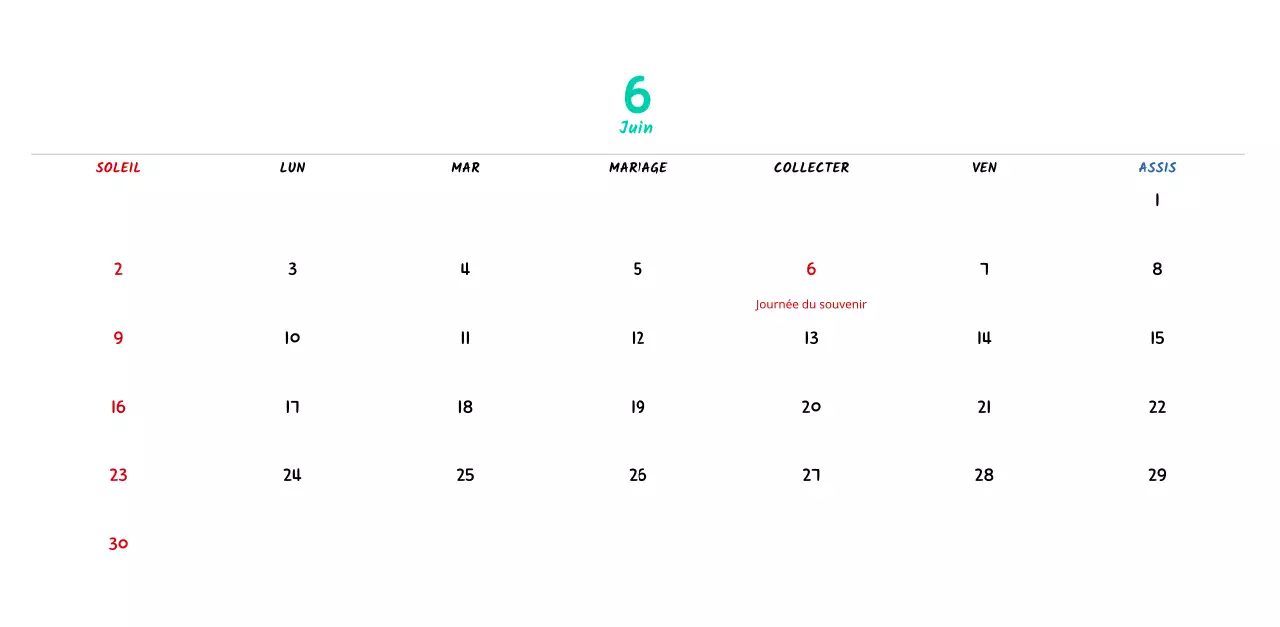 Calendrier du Nouvel An avec de jolies illustrations au trait