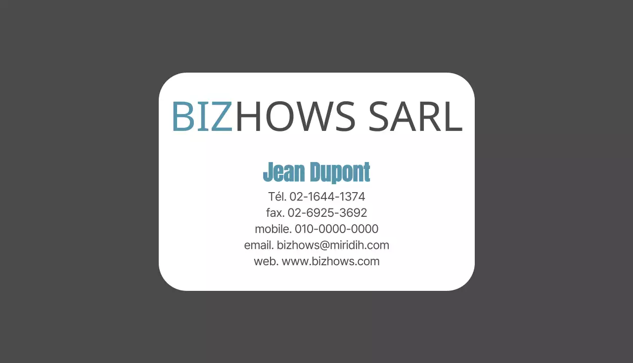 Cartes de visite avec photo