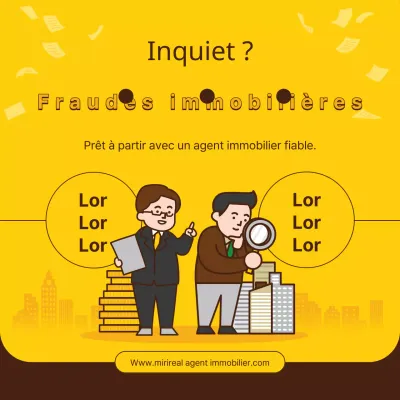 Yellow brown Concept d'illustration propre et simple pour promouvoir un agent immobilier de confiance