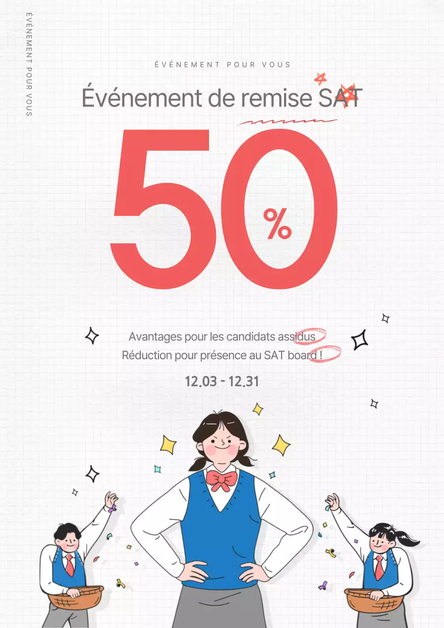 Texte blanc surligné Illustration SAT Événement