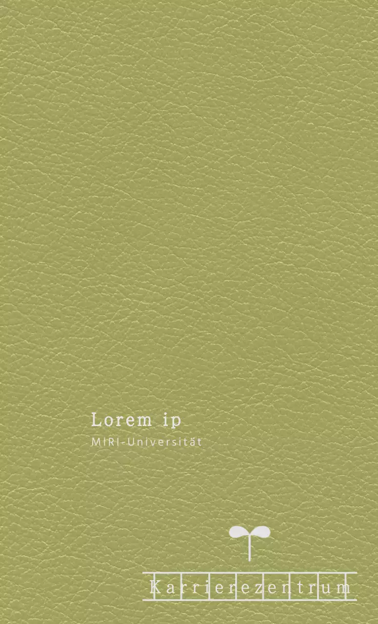 Umschlag für den Terminkalender der Universität im Look des Manuskriptpapiers des Career Centre