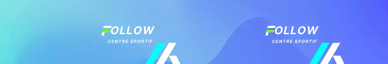 Conception forte et attrayante avec des dégradés de bleu clair et de bleu