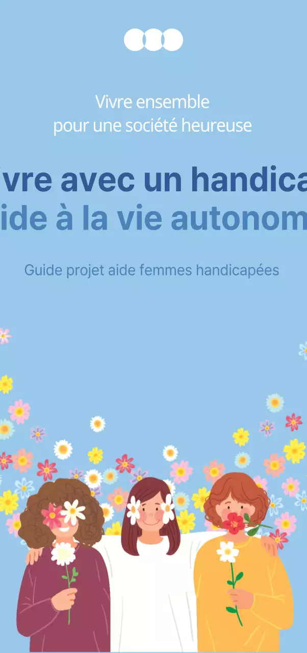 Couverture avec un fond bleu représentant des personnes en harmonie