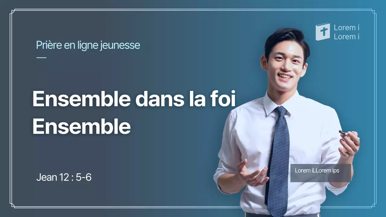 Service de prière en ligne bleu