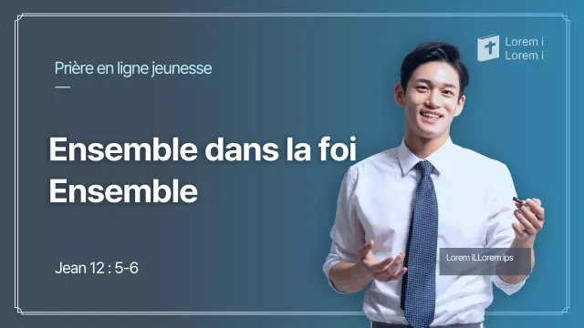 Service de prière en ligne bleu