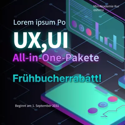 Animiertes GIF-Videobanner zum Schulanfang in Lila und Grüntönen