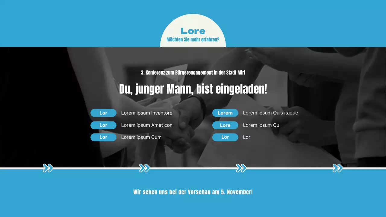 Ein einfacher, hellblau-gelber Vorschlag für eine partizipative Gemeindeordnung