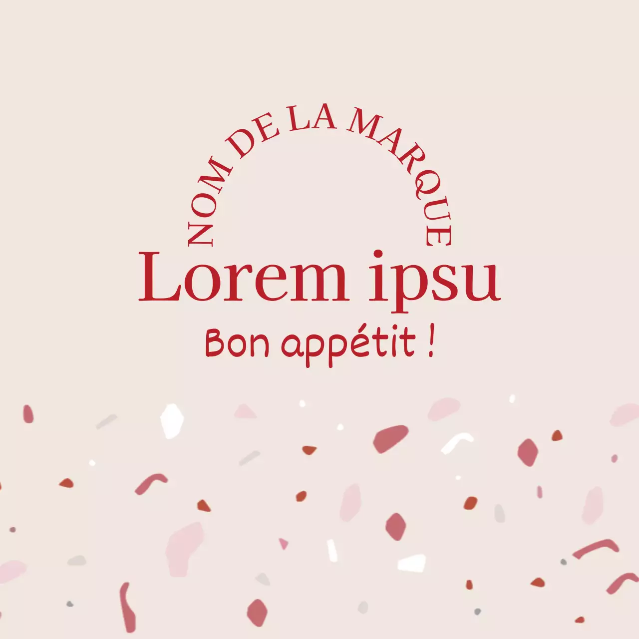 Latte rose à motifs de galets