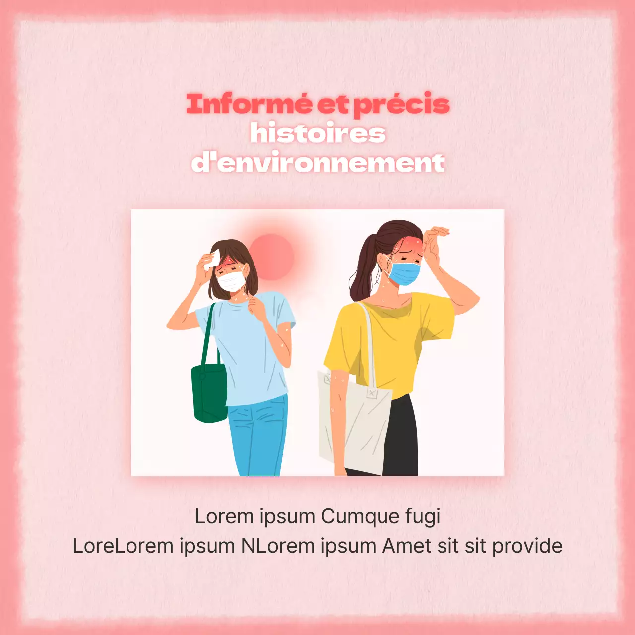 Observations climatiques en rose et rouge