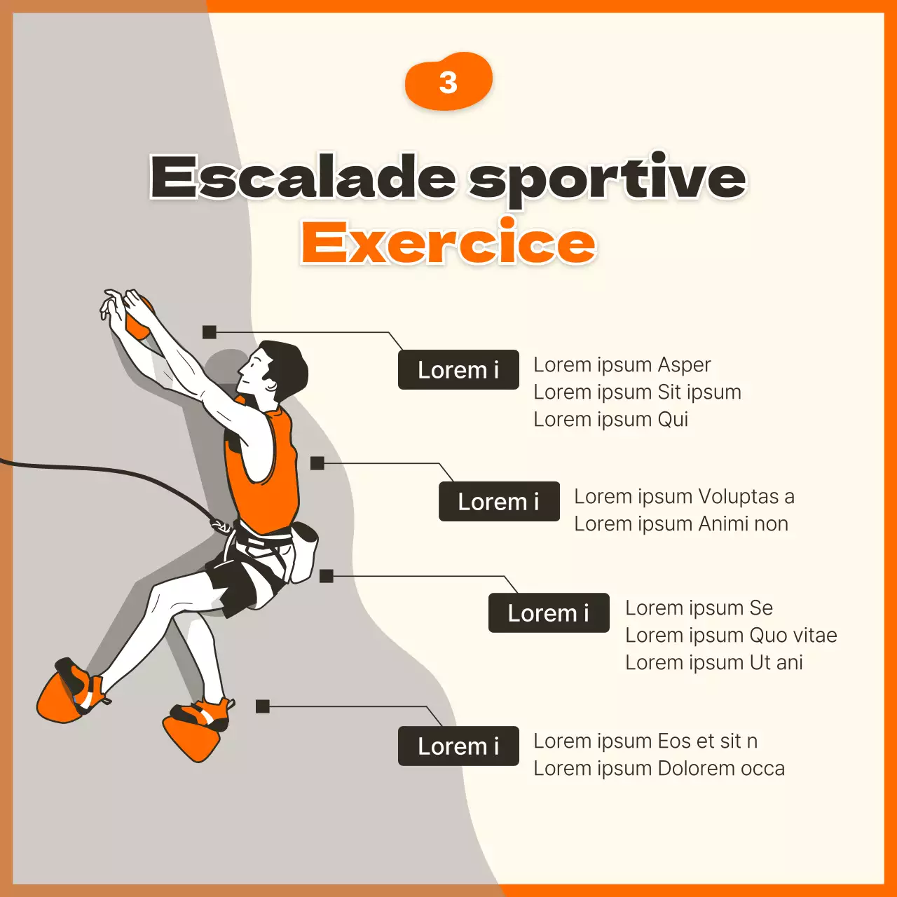 Orange Illustrated Concept Sport Climbing Information et recrutement