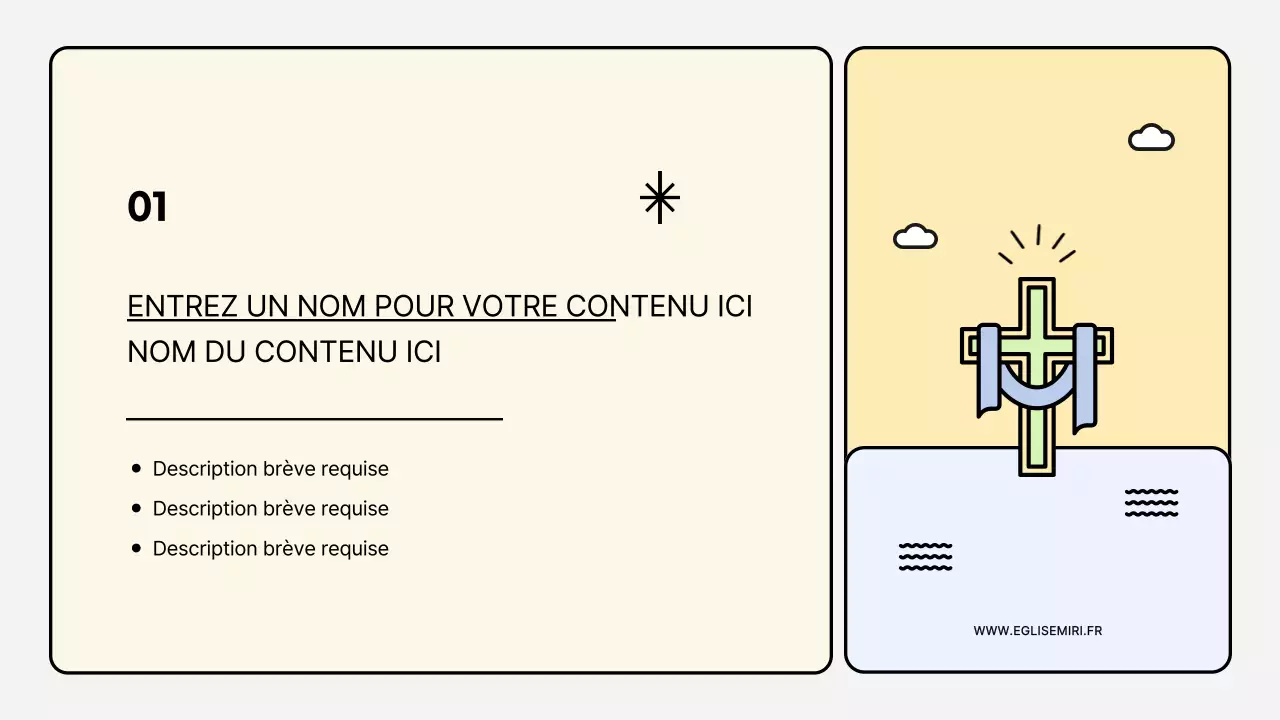 Une brochure de mission d'été de l'église aux couleurs pastel et épurées