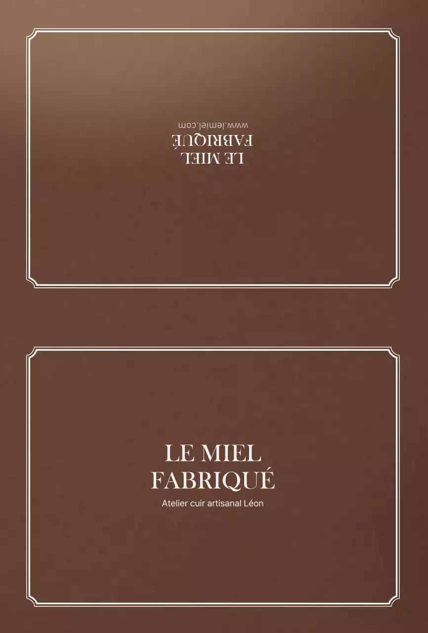 Texture du cuir marron Cartes postales luxueuses faites à la main par un maroquinier