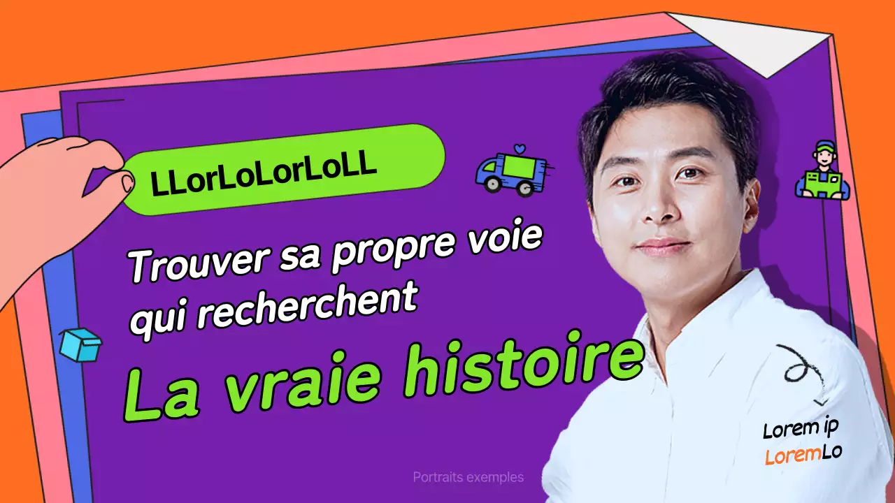 Miniature d'entretien avec une jolie illustration violette