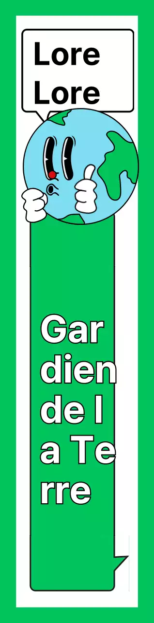 Promouvoir une campagne environnementale avec une jolie illustration verte et blanche de la Terre