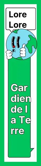 Promouvoir une campagne environnementale avec une jolie illustration verte et blanche de la Terre