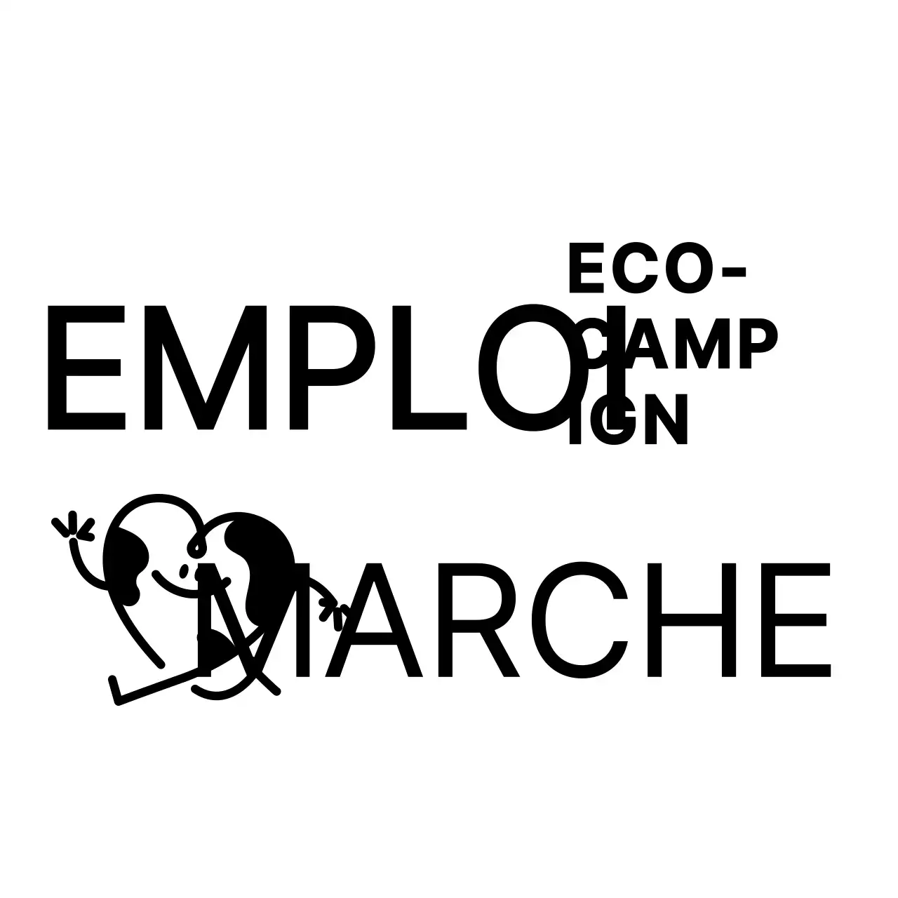 Texte simple et épuré et symboles combinaison de caractères style de mise en page Promouvoir et informer les campagnes écologiques