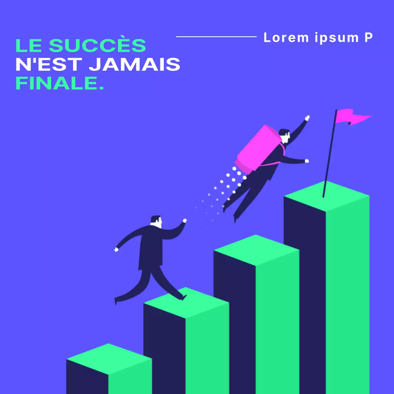 Postes à succès avec une touche de bleu et de vert