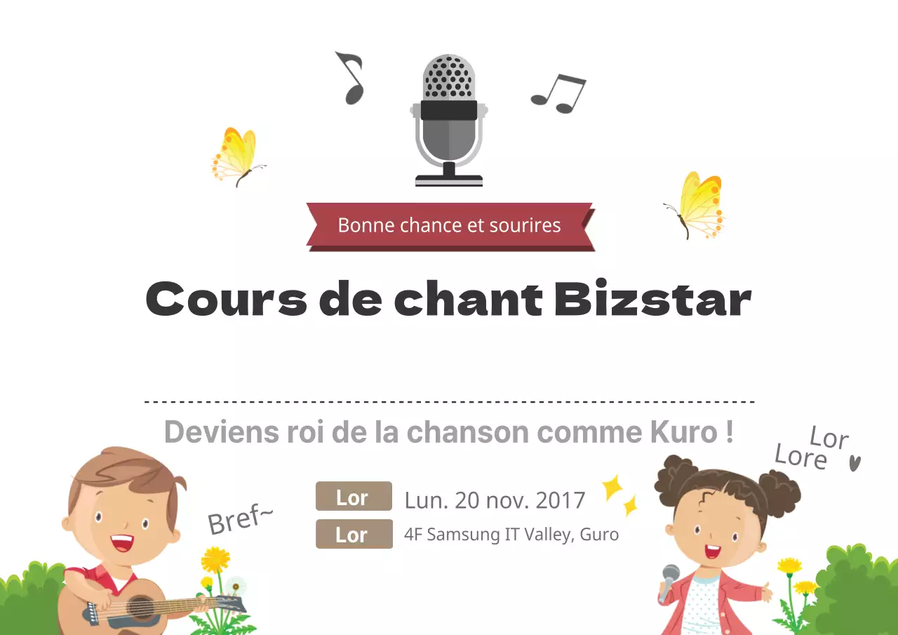 Cours de chant Bizstar