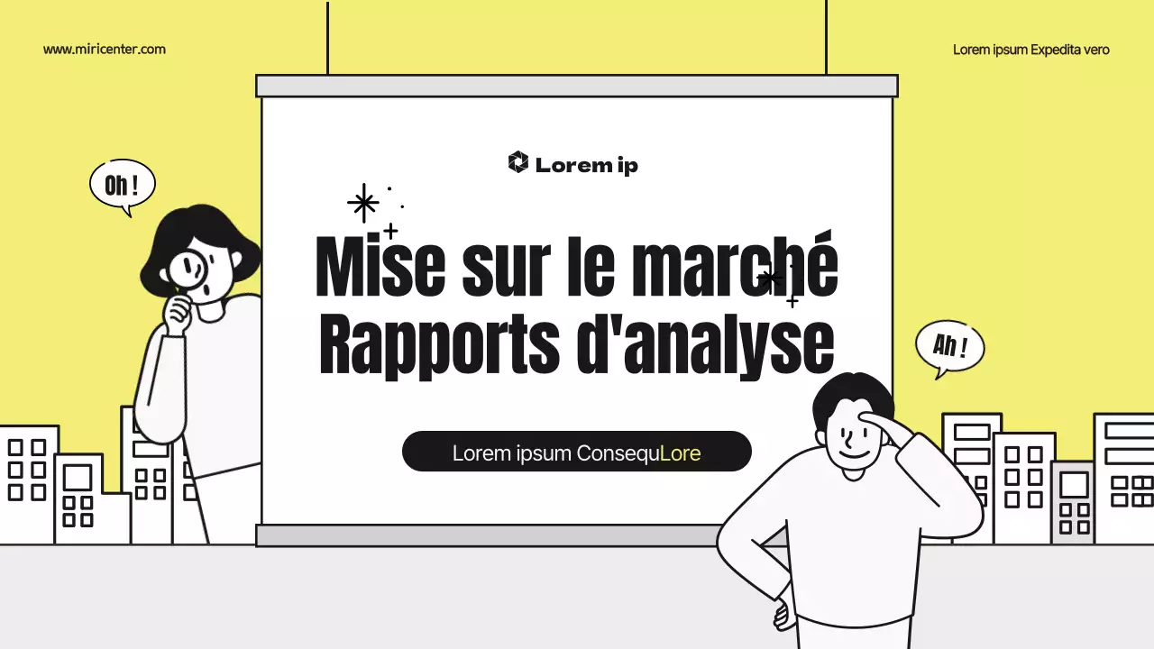 Un joli rapport d'analyse illustré avec des accents jaunes et noirs